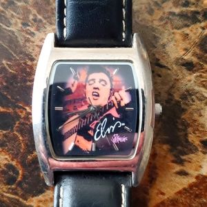 Elvis Vintage 50th Anniversary Unisex Watch Genuine Leather Strap